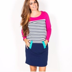 NWT Tracy Negoshian Bella colorblock dress